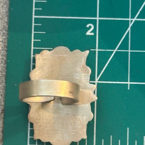 Turquoise southwestern sterling silver adjustable ring - Picture 9 of 9